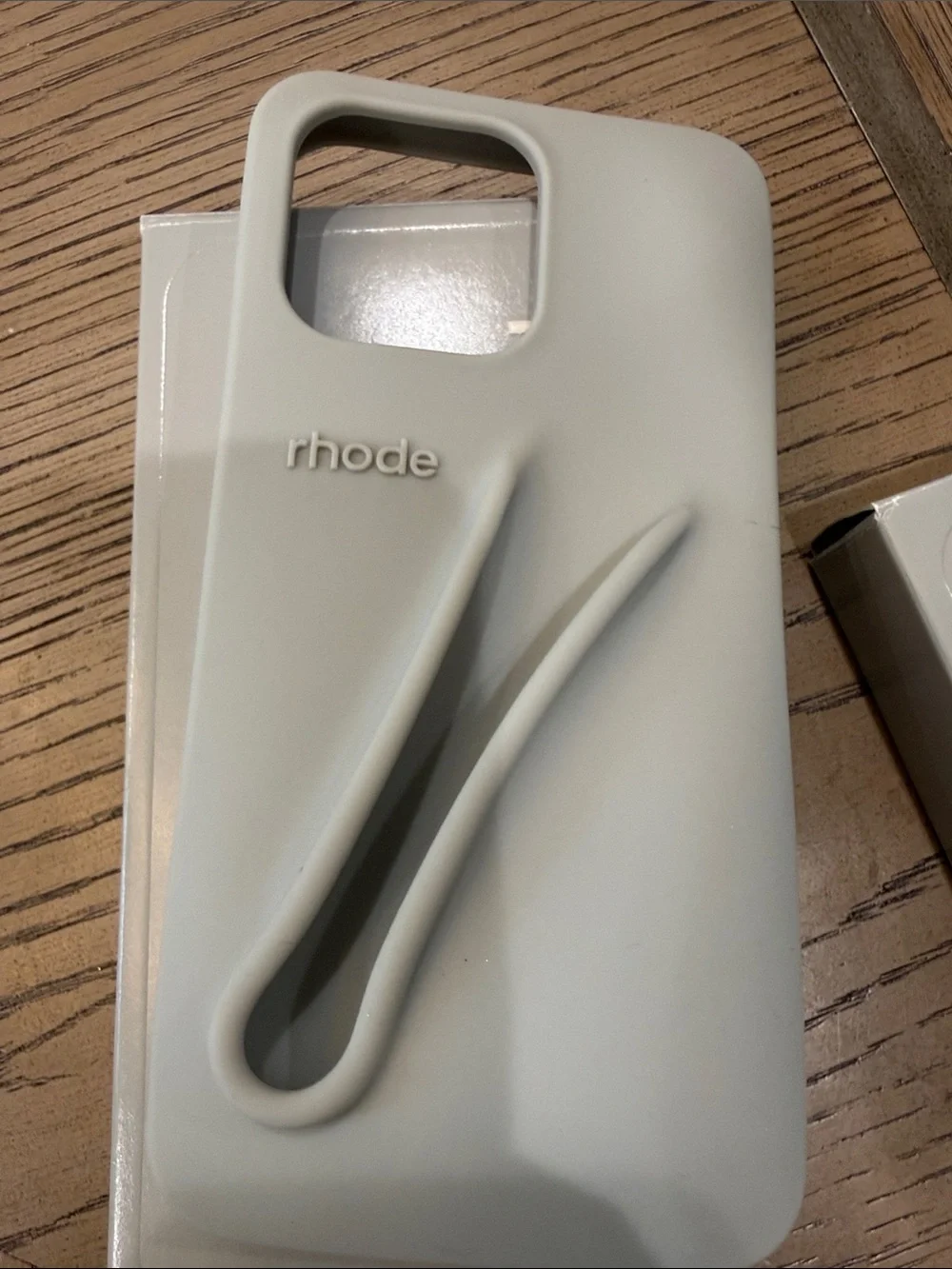 RHODE silicone lip-case phone case in pale sage